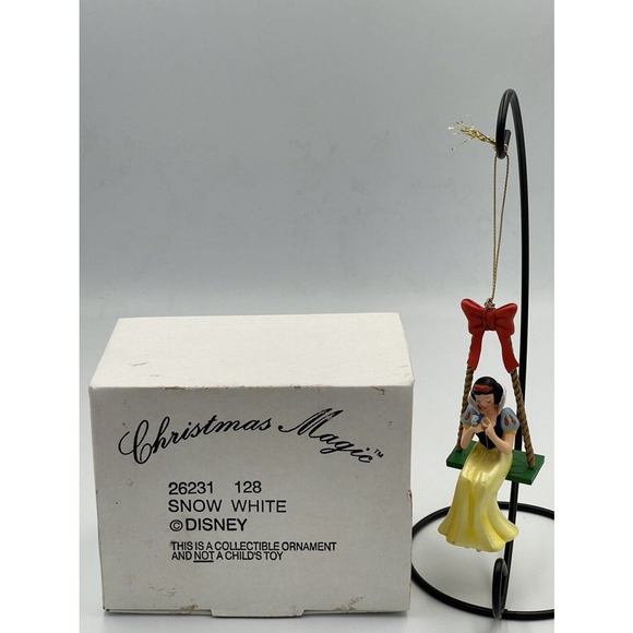 Disney Christmas Magic Ornaments W/Box Cinderella Snow White Ariel Set/3 - Picture 10 of 14